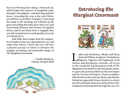 The Marginal Lenormand: An Irreverent Oracle of Medieval Marginalia (Lenormand Box Set with 37 Cards and Guide Book)