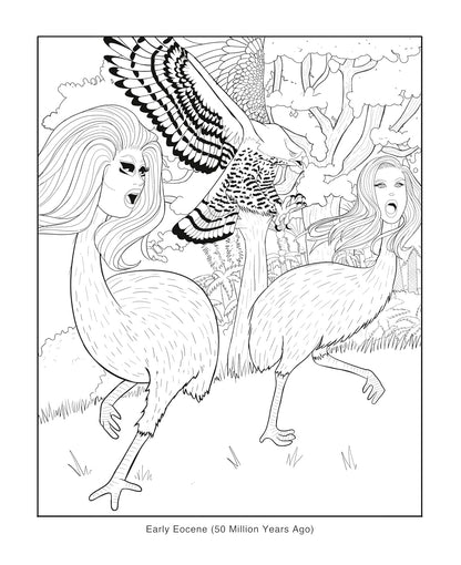 Trixie and Katya Coloring Through History