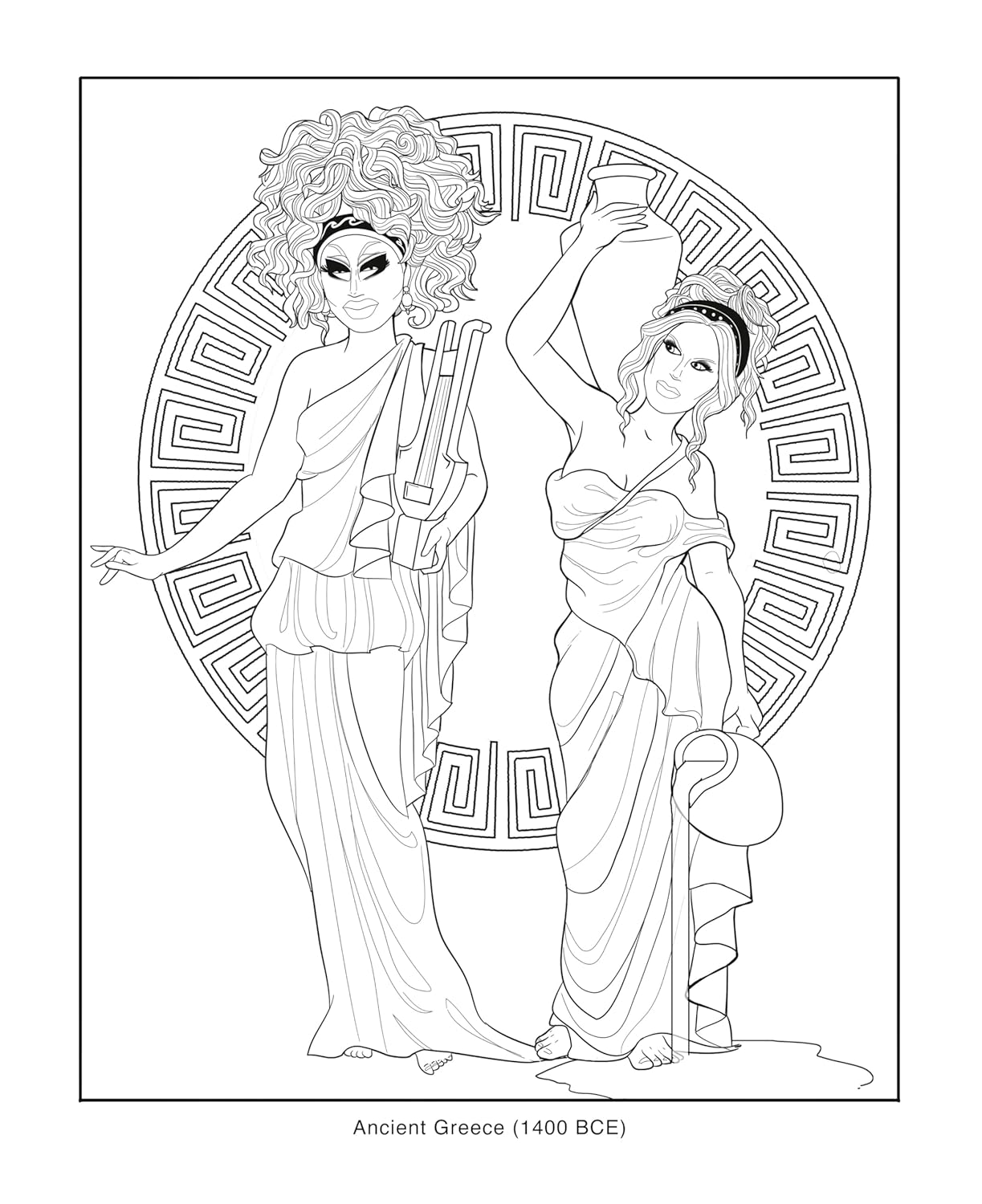 Trixie and Katya Coloring Through History