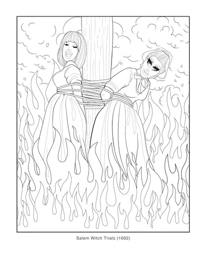 Trixie and Katya Coloring Through History