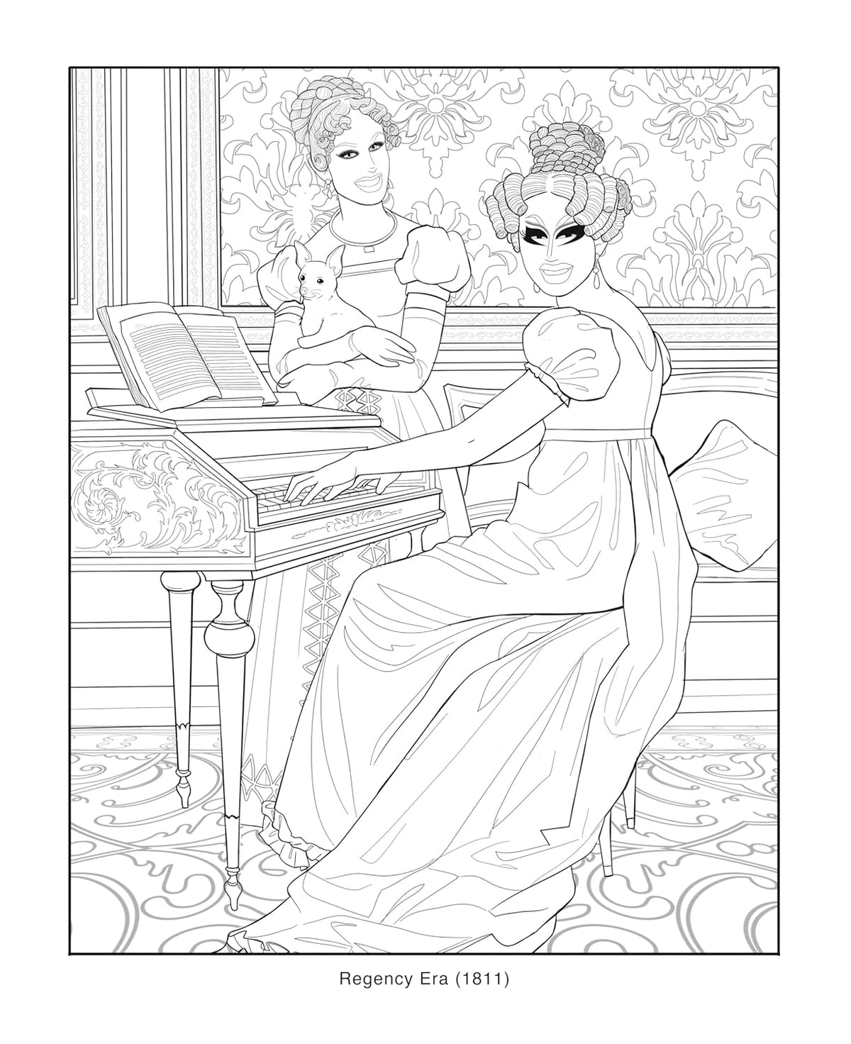 Trixie and Katya Coloring Through History