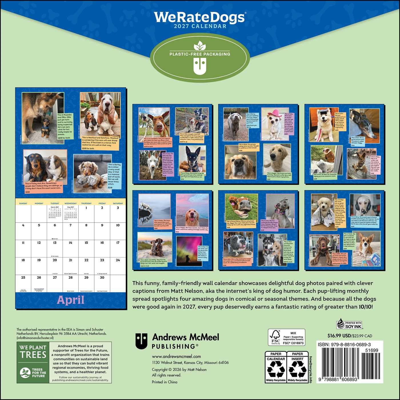 WeRateDogs 2027 Wall Calendar
