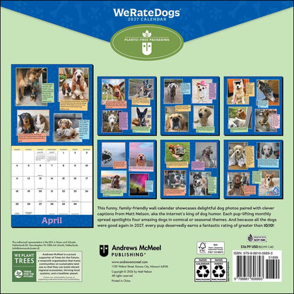 WeRateDogs 2027 Wall Calendar