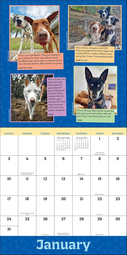 WeRateDogs 2027 Wall Calendar