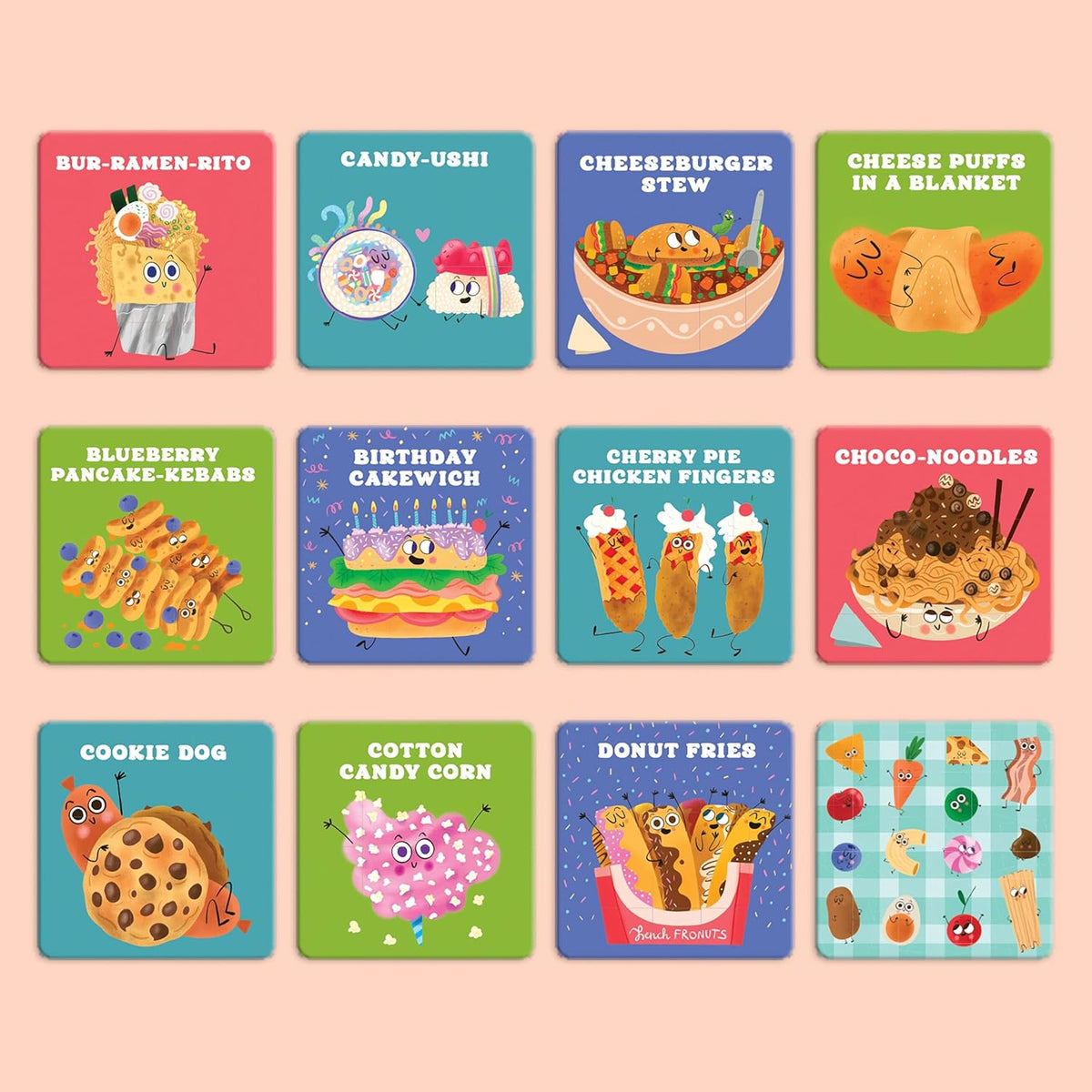 Wild & Crazy Food Mashups! Memory & Matching Game