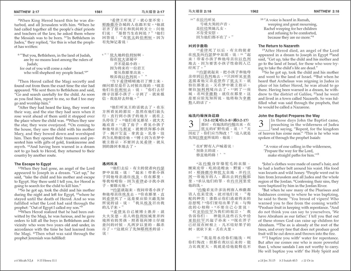 Chinese English New Testament-PR-FL-NIV