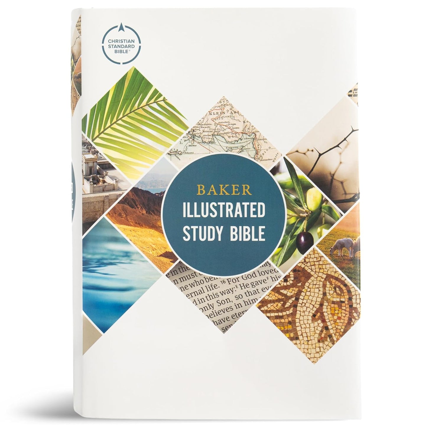 CSB Baker Illustrated Study Bible, Hardcover, Red Letter, Full Color Interior, Study Note Commentary, Articles, Images, Illustrations, Reconstructions, Definitions, Outlines, Maps