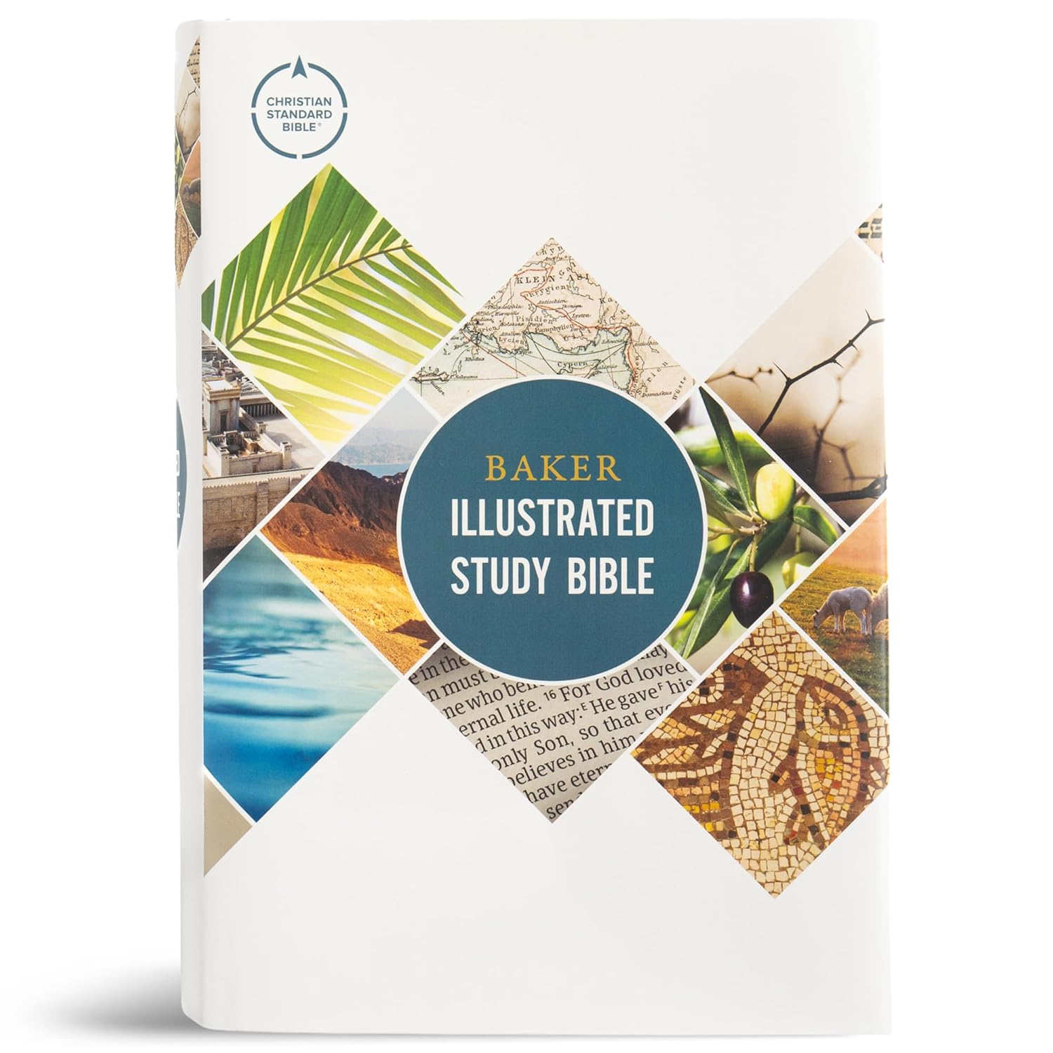 CSB Baker Illustrated Study Bible, Hardcover, Red Letter, Full Color Interior, Study Note Commentary, Articles, Images, Illustrations, Reconstructions, Definitions, Outlines, Maps