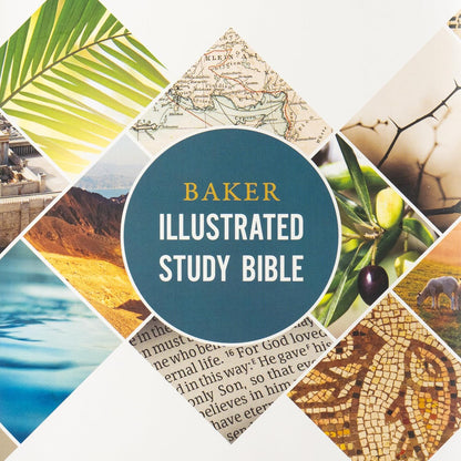 CSB Baker Illustrated Study Bible, Hardcover, Red Letter, Full Color Interior, Study Note Commentary, Articles, Images, Illustrations, Reconstructions, Definitions, Outlines, Maps