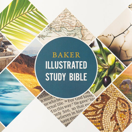 CSB Baker Illustrated Study Bible, Hardcover, Red Letter, Full Color Interior, Study Note Commentary, Articles, Images, Illustrations, Reconstructions, Definitions, Outlines, Maps