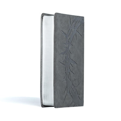 CSB Large Print Personal Size Reference Bible, Charcoal Leathertouch