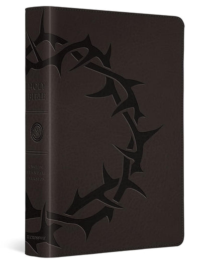 ESV Large Print Compact Bible, Red Letter (Trutone, Charcoal, Crown Design)
