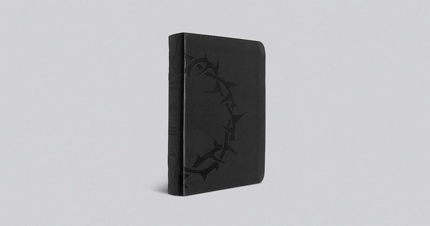 ESV Large Print Compact Bible, Red Letter (Trutone, Charcoal, Crown Design)