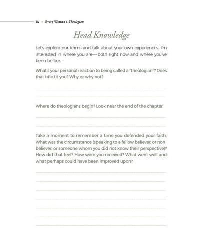 Every Woman a Theologian Workbook: Know What You Believe. Live It Confidently. Communicate It Graciously.