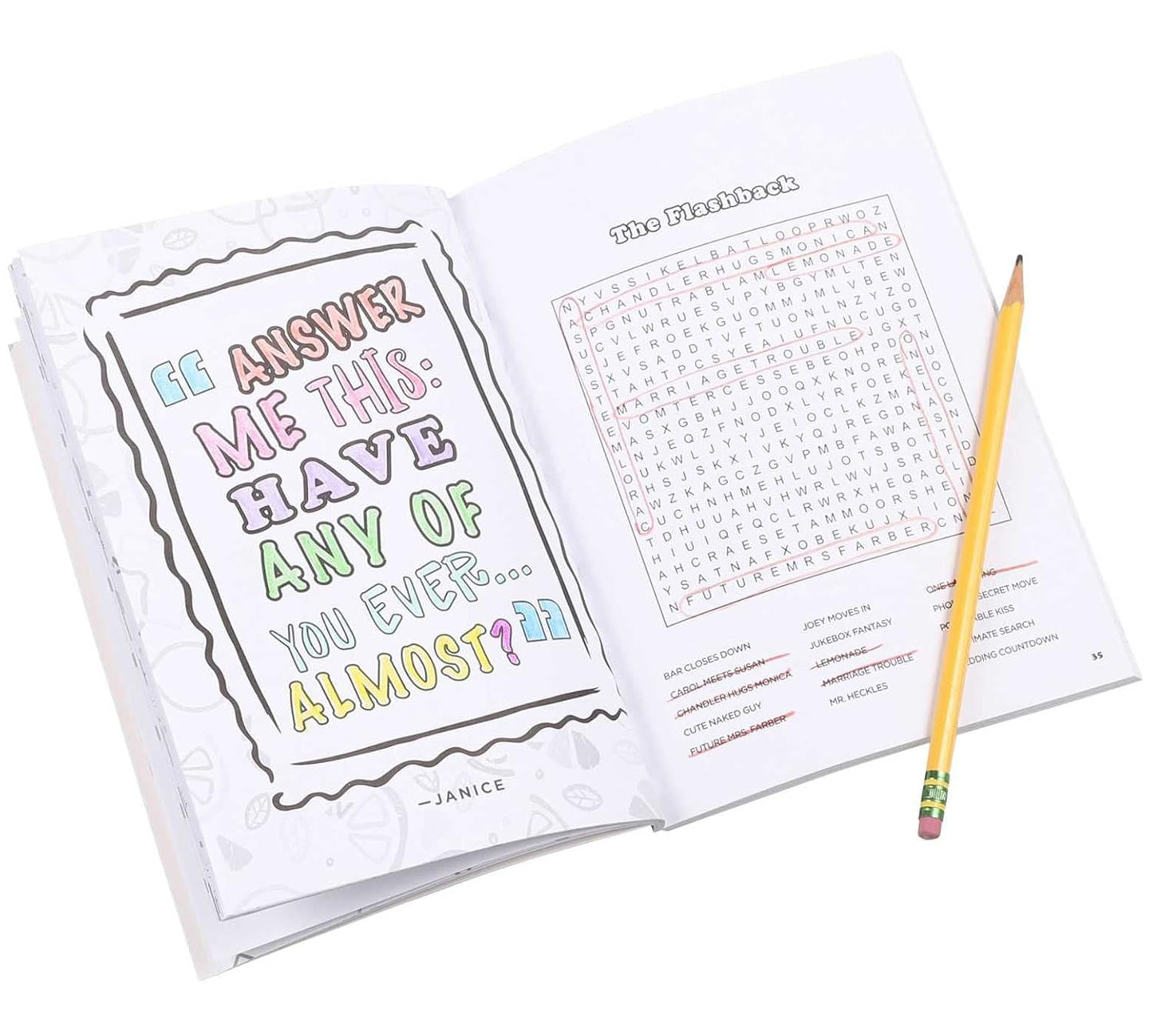Friends Word Search, Quips, Quotes, and Coloring Book (Coloring Book & Word Search)