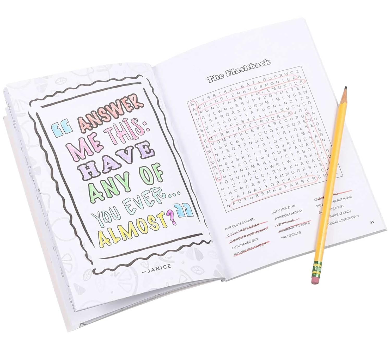 Friends Word Search, Quips, Quotes, and Coloring Book (Coloring Book & Word Search)