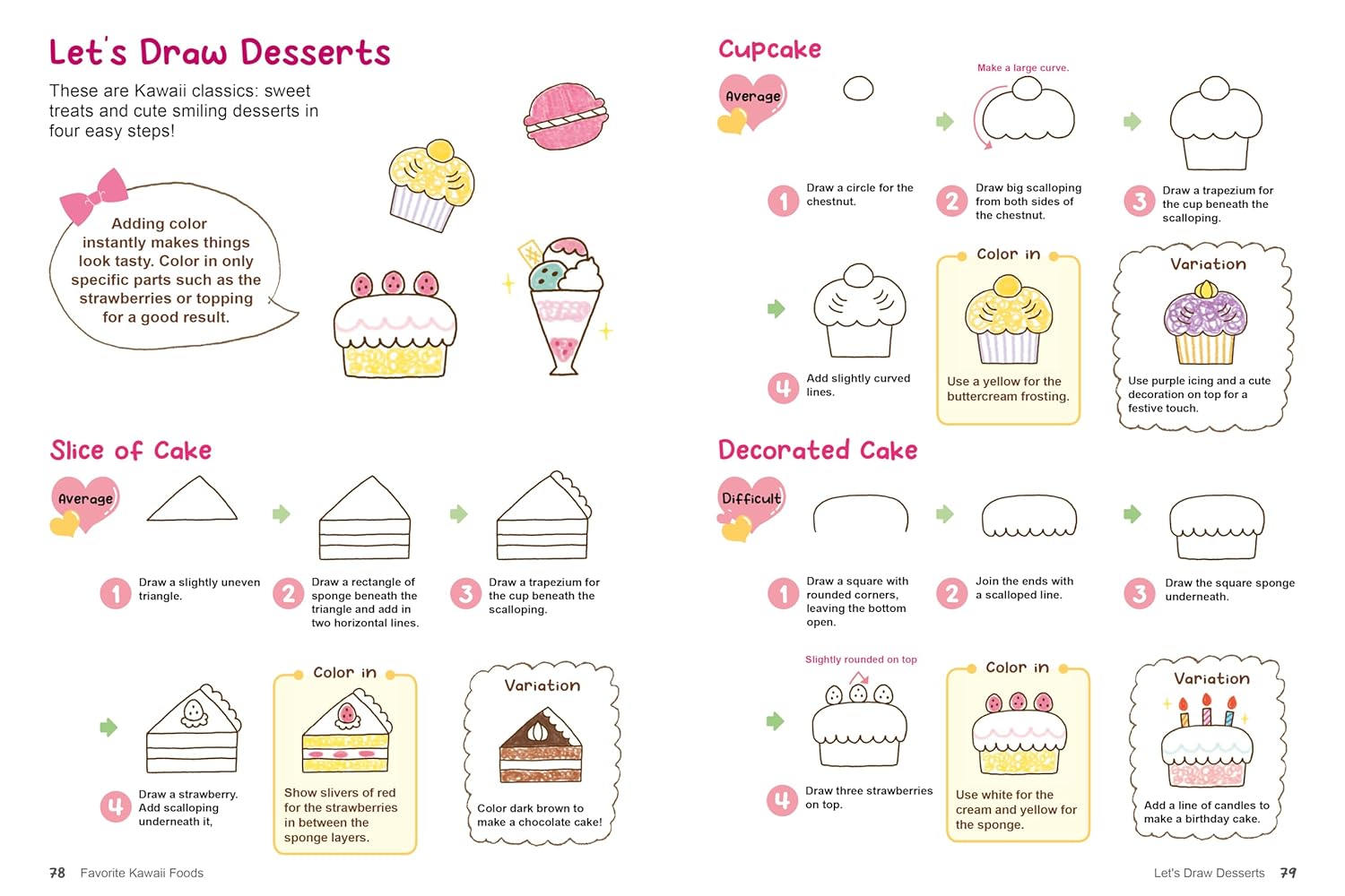 Kawaii Doodles: Supercute Drawings in Four Easy Steps (with Over 1,250 Illustrations)