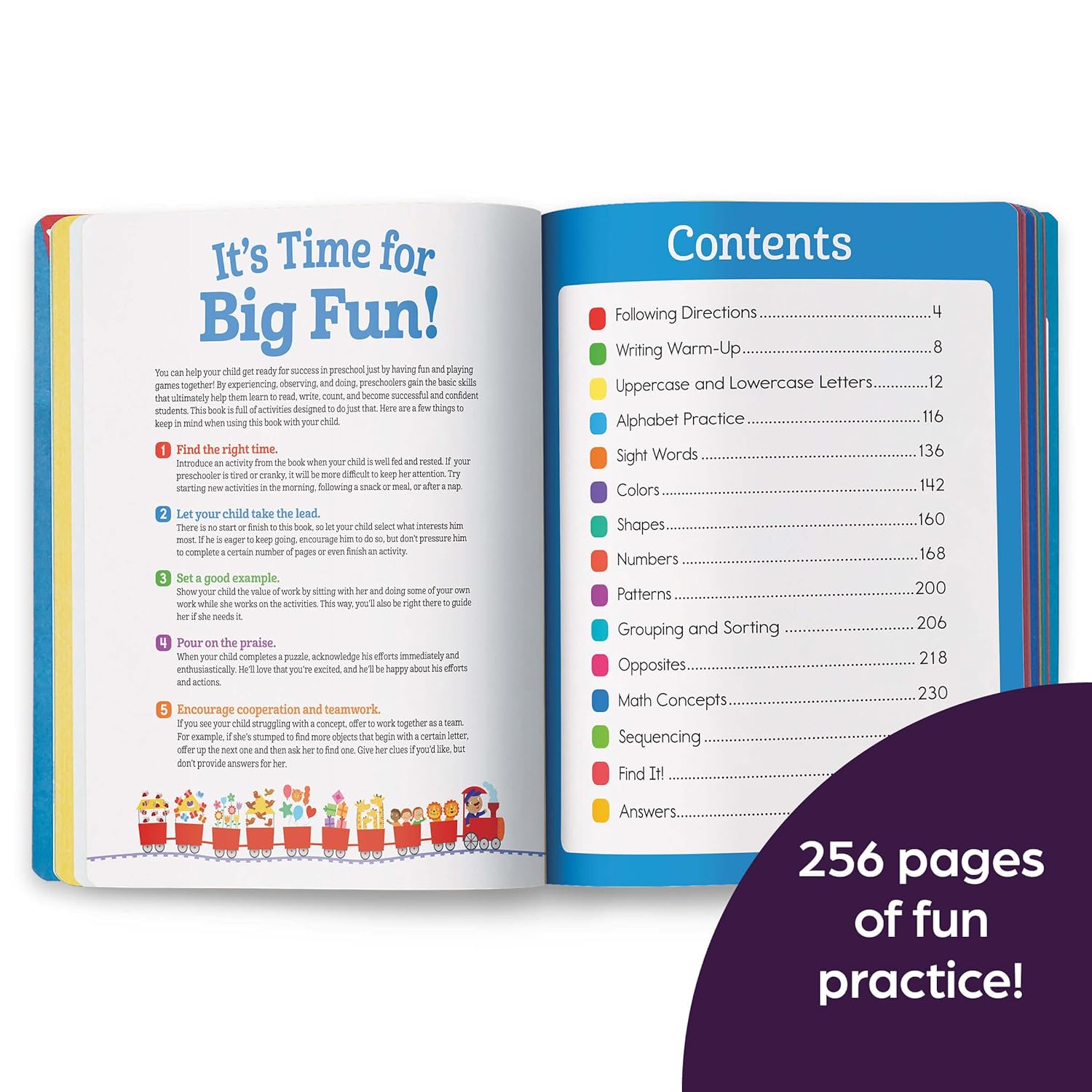 Preschool Big Fun Workbook: 256-Page Preschool Learning Workbook, Practice Math, Writing, Shapes and More with Puzzles and Activities for Preschoolers