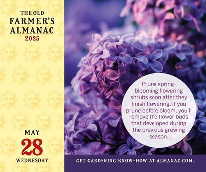 The 2025 Old Farmer's Almanac Everyday Box Calendar