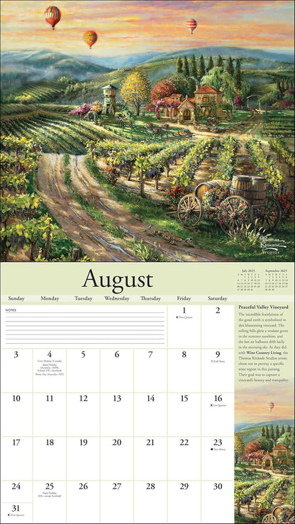 Thomas Kinkade Special Collector's Edition 2025 Deluxe Wall Calendar with Print: Celebration of Seasons