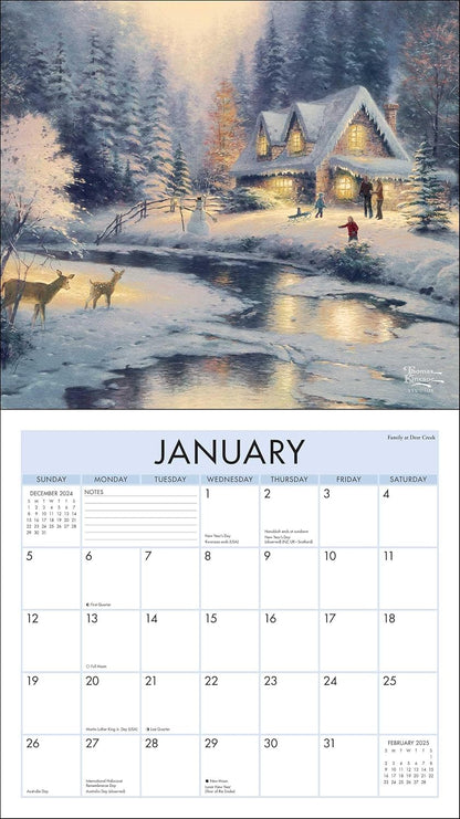 Thomas Kinkade Studios 2025 Deluxe Wall Calendar