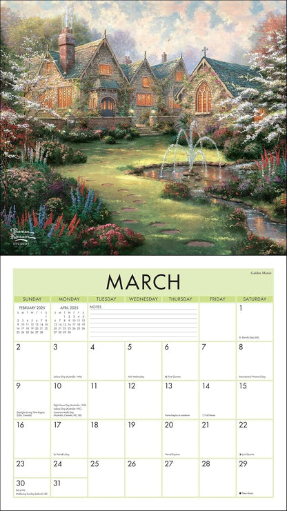 Thomas Kinkade Studios 2025 Deluxe Wall Calendar